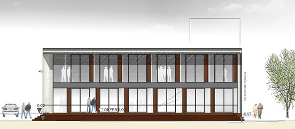 hicker friedberg gewerbebau anbau ausstellung büro