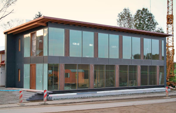 hicker friedberg gewerbebau anbau ausstellung büro