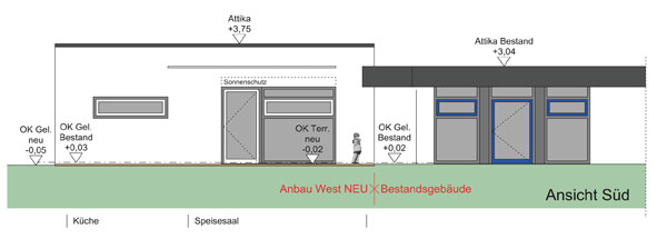 Kindergarten Ottmaring - Anbau Personalraum und Mensa mit Küche 2016