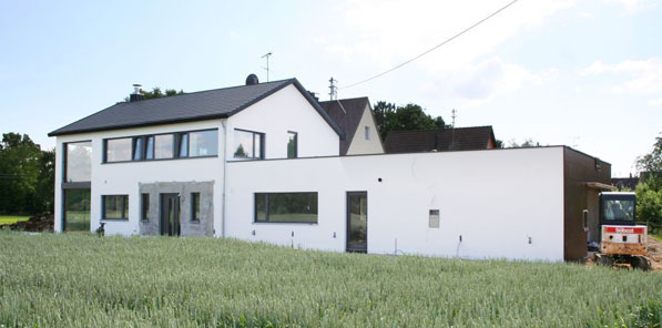 hicker architekten friedberg - Neubau Einfamilienhaus mit 3-fach Garage, Pool, Atelier