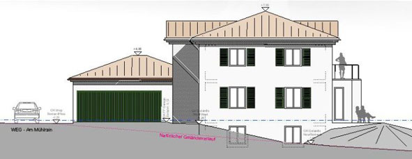 hicker architekten friedberg - Neubau Einfamilienhaus mit 3-fach Garage, Pool, Atelier