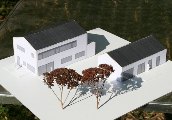 Modellansicht Neubau 2015 2 Generationen auf einem Grundstück