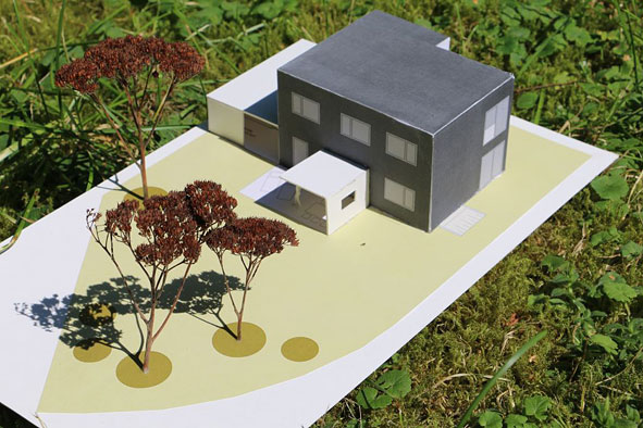 Modellansicht Neubau 2016 EFH mit Carport in Kissing