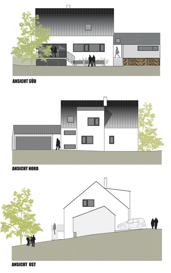 Planungsunterlagen zum Neubau eines EFH mit Doppelgarage, Harthausen