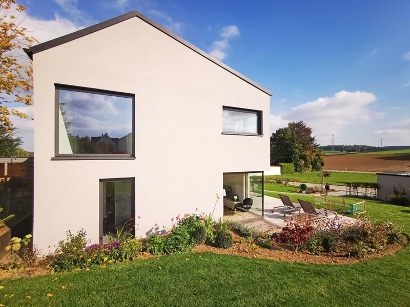 Hicker Architekten Neubau 2021 in Ottmaring nach Fertigstellung