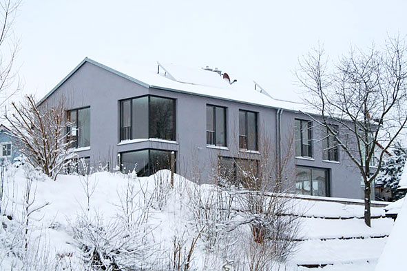 hicker architekten : Neubau Doppelhaus KfW 60