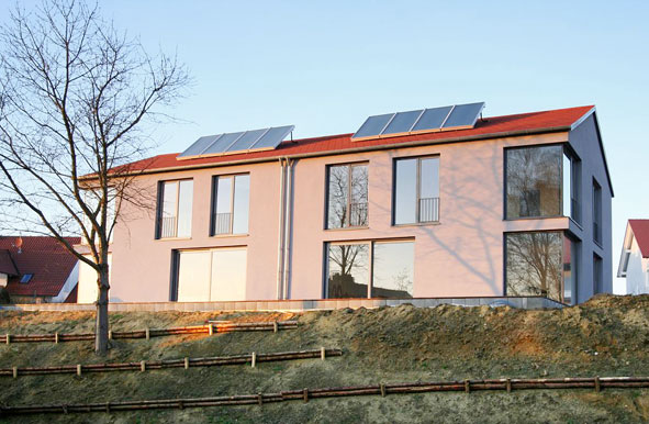 hicker architekten : Neubau Doppelhaus KfW 60