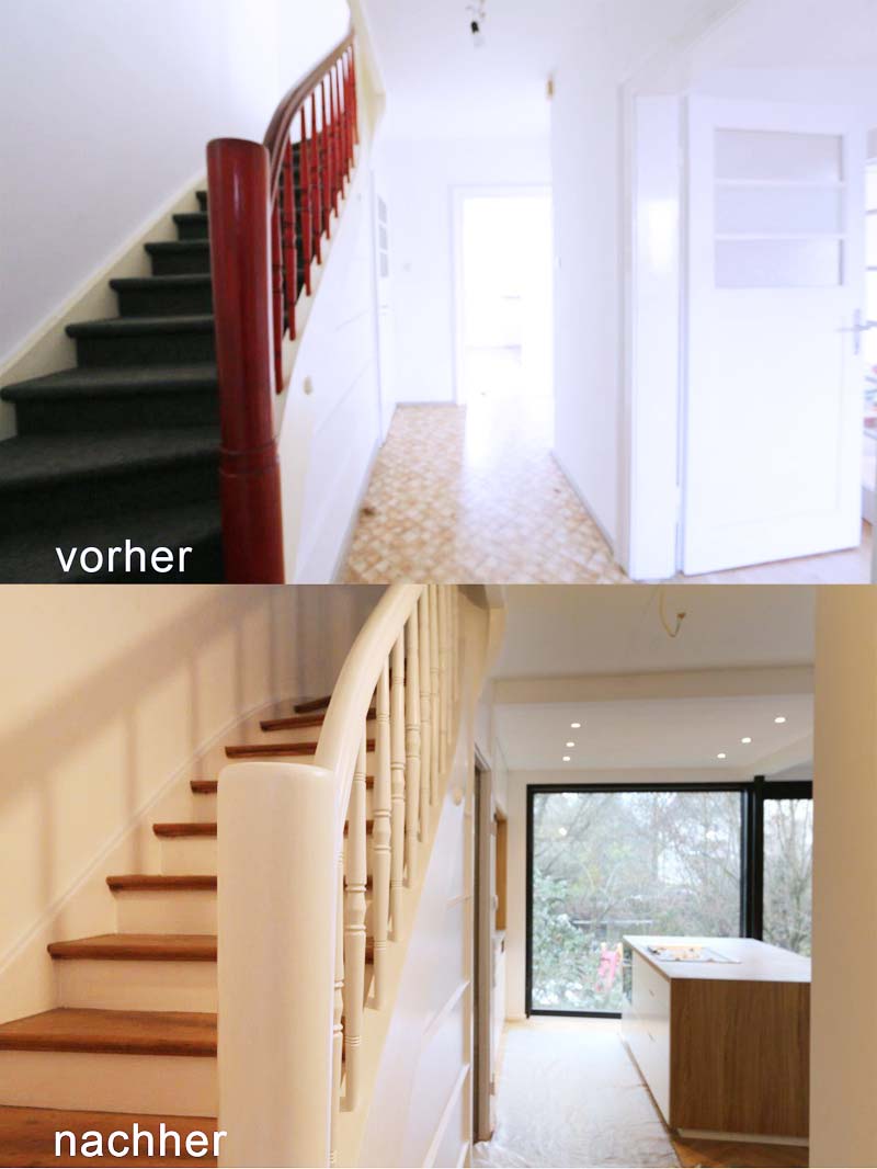 Umbau Reihenmittelhaus 2020 / vorher/nachher - hicker architekten Friedberg