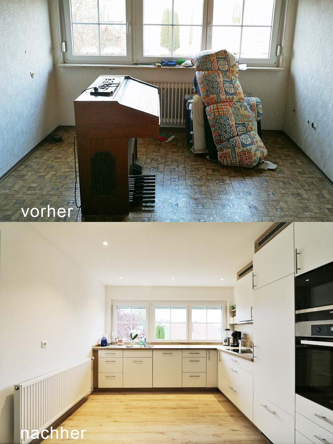 Umbau Zweifamilienhaus vorher/nachher - hicker architekten