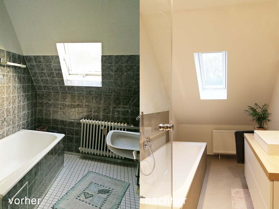 Umbau Zweifamilienhaus vorher/nachher - hicker architekten