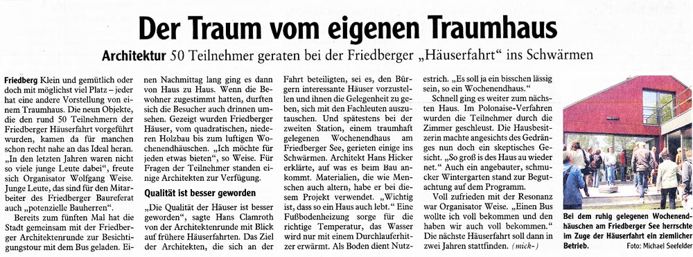 Hicker architekten Presse Edition Schwaben