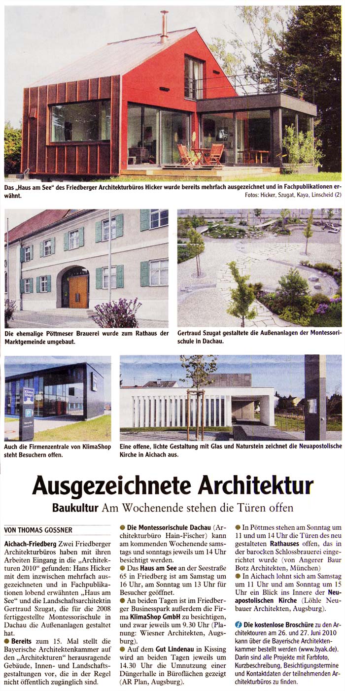 Hicker architekten Presse Edition Schwaben