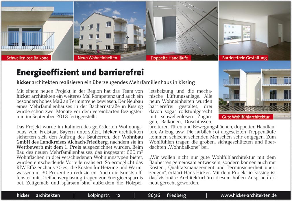 Hicker architekten Presse - Architektur Premium - Ausgabe 03/2013 zum Projekt Praxis Dr. Henneberger: Das Runde muss ins Eckige