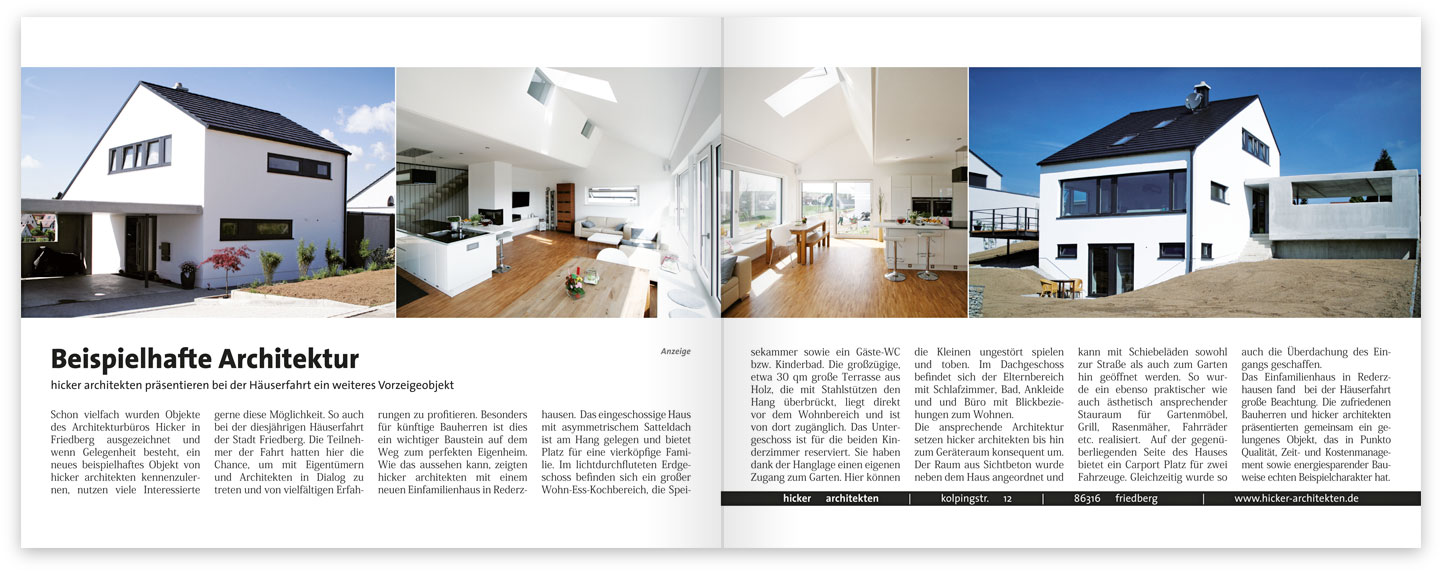 Hicker architekten Presse Zeitungsartikel zur Prämierung mit dem Thomas Wechs Preis 2015 