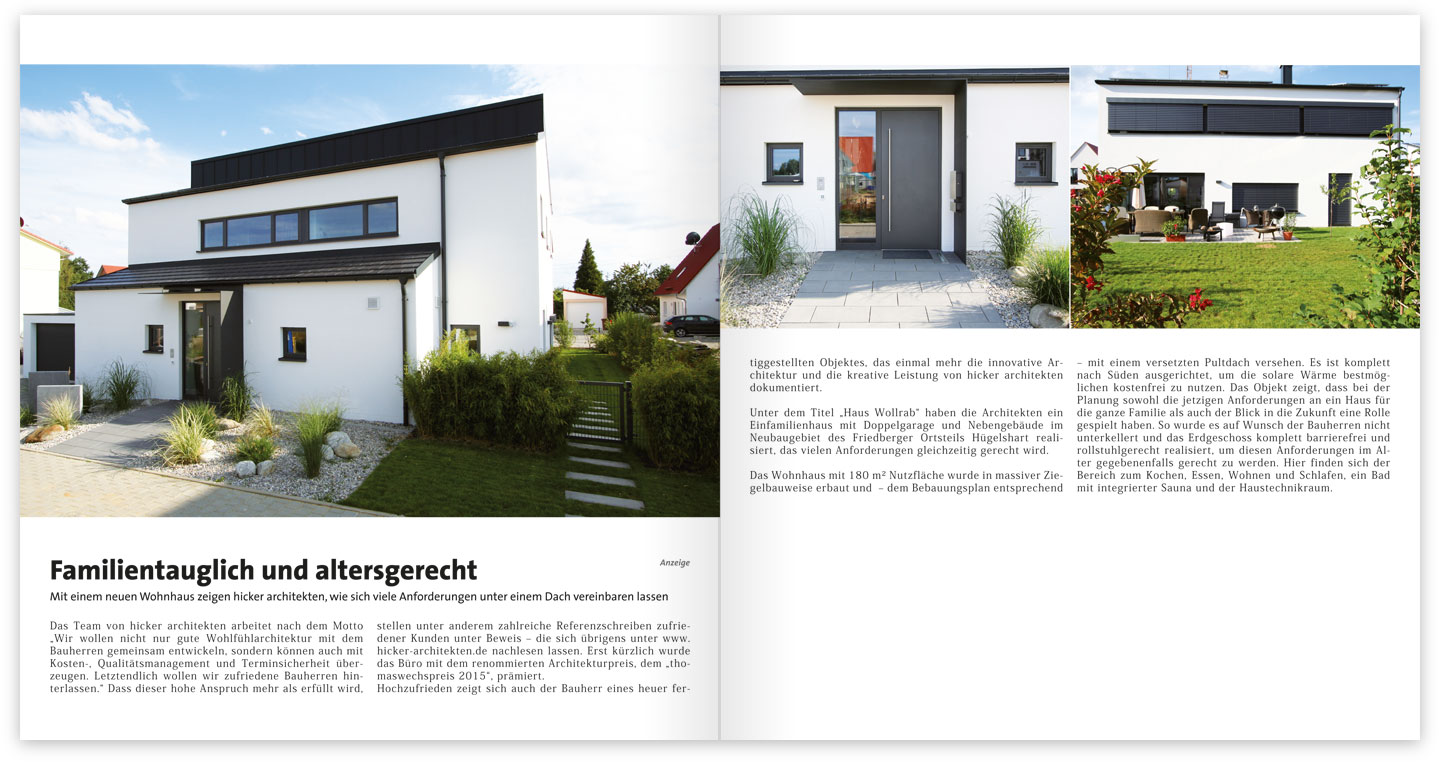 Hicker architekten Presse Zeitungsartikel zur Prämierung mit dem Thomas Wechs Preis 2015 