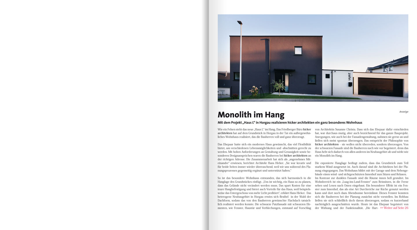 Hicker architekten Presse Zeitungsartikel 2016 myHeimat: Wohnen für 3 Generationen