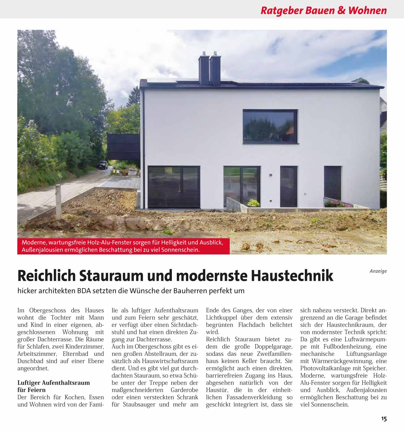 Hicker architekten - Haus S, Kissing, in der September-Ausgabe 2023 vom myHeimat Magazin Friedberg