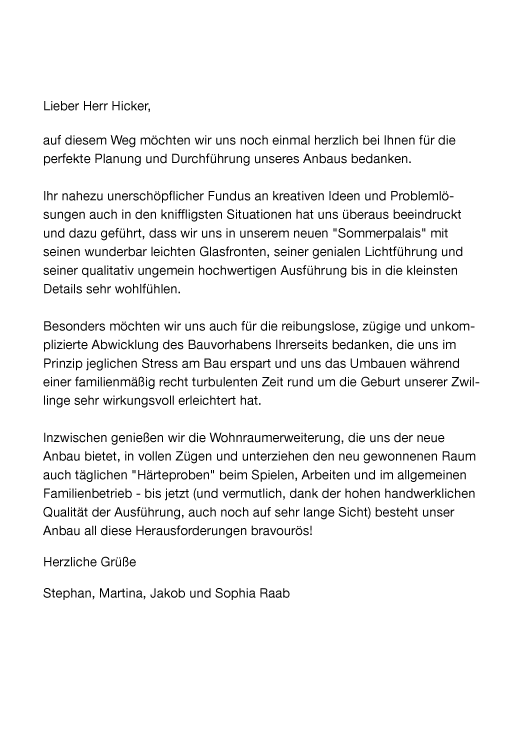 Referenzschreiben Raab