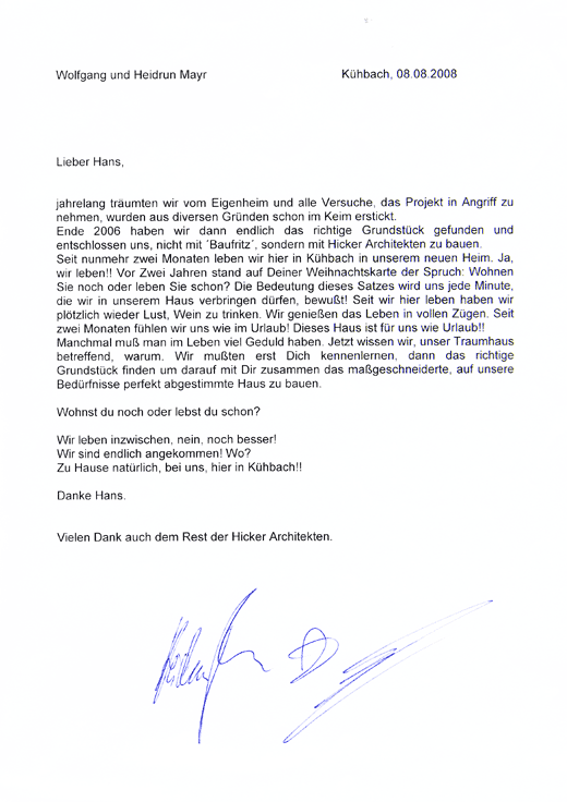 Referenzschreiben Mayr